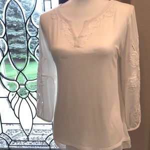 White house black market long sleeve top small